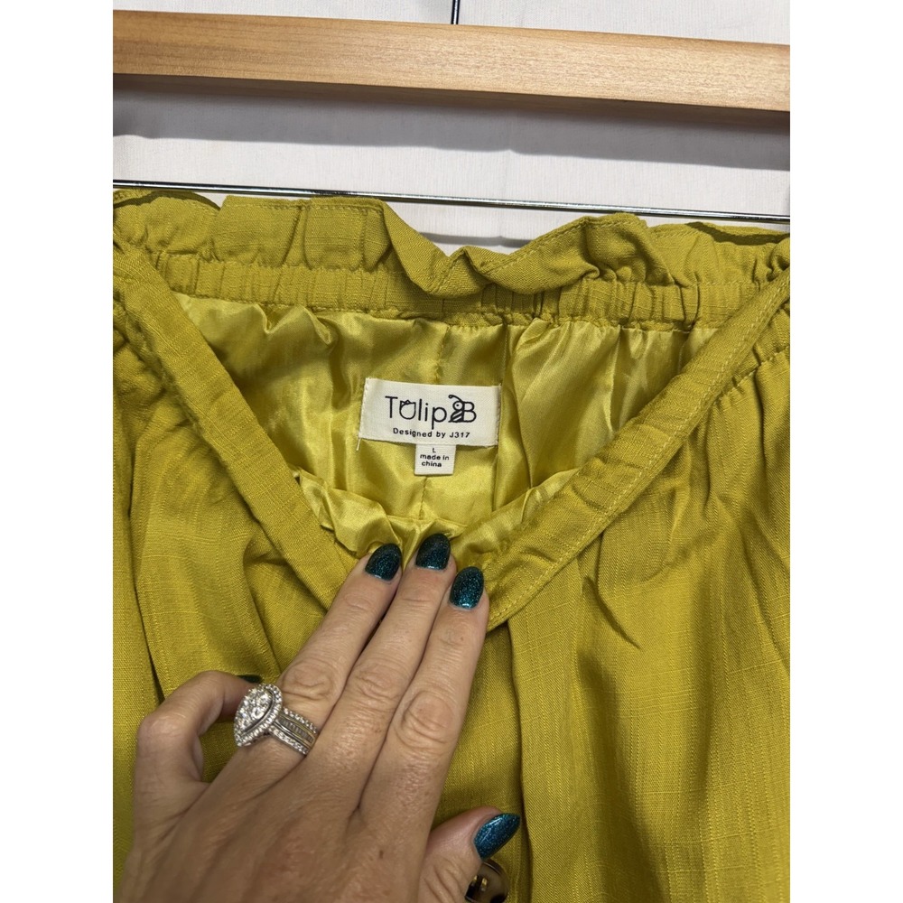 Tulip B A-Line Skirt Women's XL Mustard Yellow Elastic Waist NWT Casual Wear - Picture 4 of 5